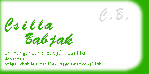 csilla babjak business card